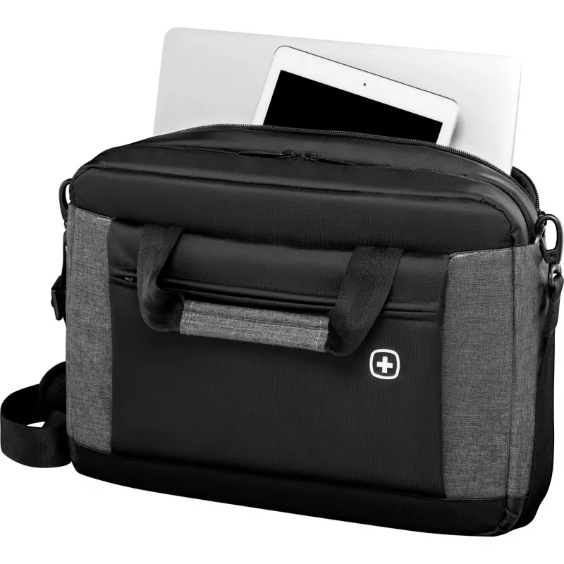 WENGER Underground borsa per notebook da 35,8 a 39,6 cm 14,1 a 15,6 pollici top loader tablet laptop nero