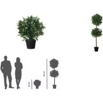 Alloro artificiale 50 cm, Paperflow PALAU50, pianta decorativa da interno
