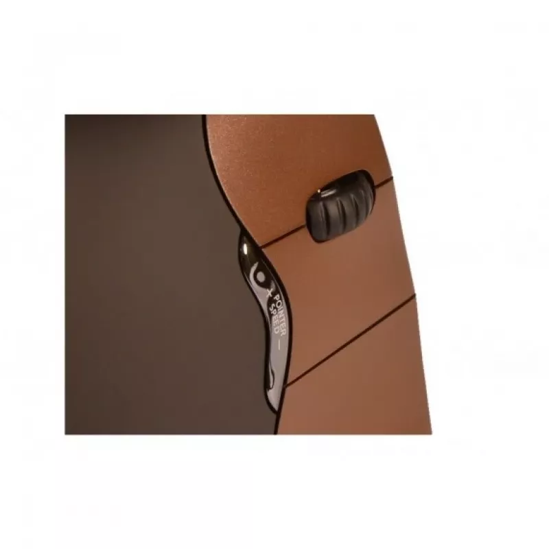 BakkerElkhuizen Evoluent 4 Small Wireless, per destrorsi, design verticale, Laser, RF Wireless, 2600 DPI, nero, marrone