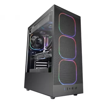 Case PC TACENS MARS MC-NEBULA Midi Tower con vetro temperato, quattro ventole aRGB da 120 mm, supporta ATX, GPU fino a 30,2 cm