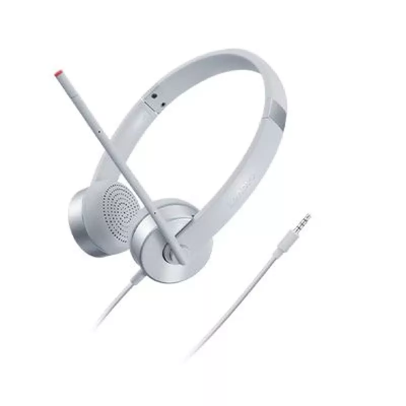 Lenovo 100 Cuffie stereo analogiche ufficio/call center argento