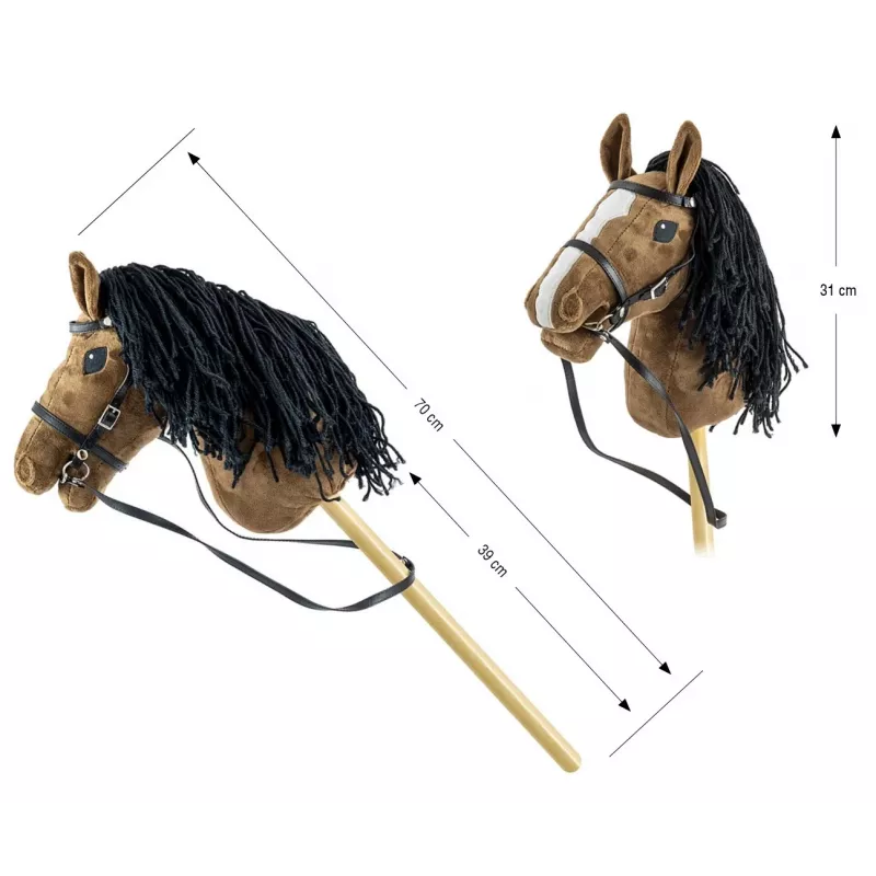 Cavallo a bastone Hobby Horse marrone scuro