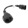 Cavo di alimentazione Lanberg CA-C14E-10CC-0018-BK nero 0,18 m connettore C14 (CA-C14E-10CC-0018-BK)