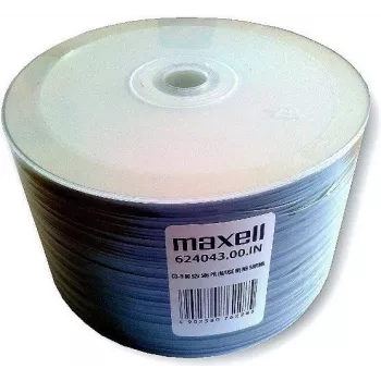 Maxell 624043 dischi CD-R 700 MB, 80 min, 52x, stampabili a getto d'inchiostro, bianchi, 50 pz. (shrink)