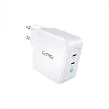 Alimentatore CHOETECH Charger GaN 2x USB-C 100W PD, modello PD6008