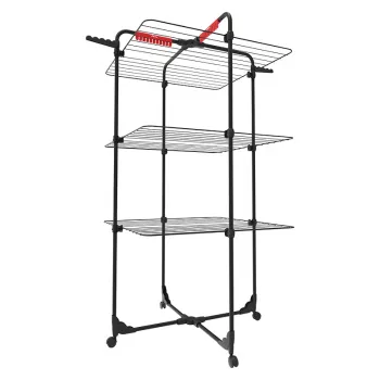 Stendibiancheria da parete VILEDA Mixer 3 Ultimate — acciaio, 30 m di stenditura, pieghevole, ruote, 131×93×71 cm