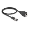 Cavo adattatore DeLOCK M12 codifica D 4 poli maschio a RJ45 femmina 50 cm