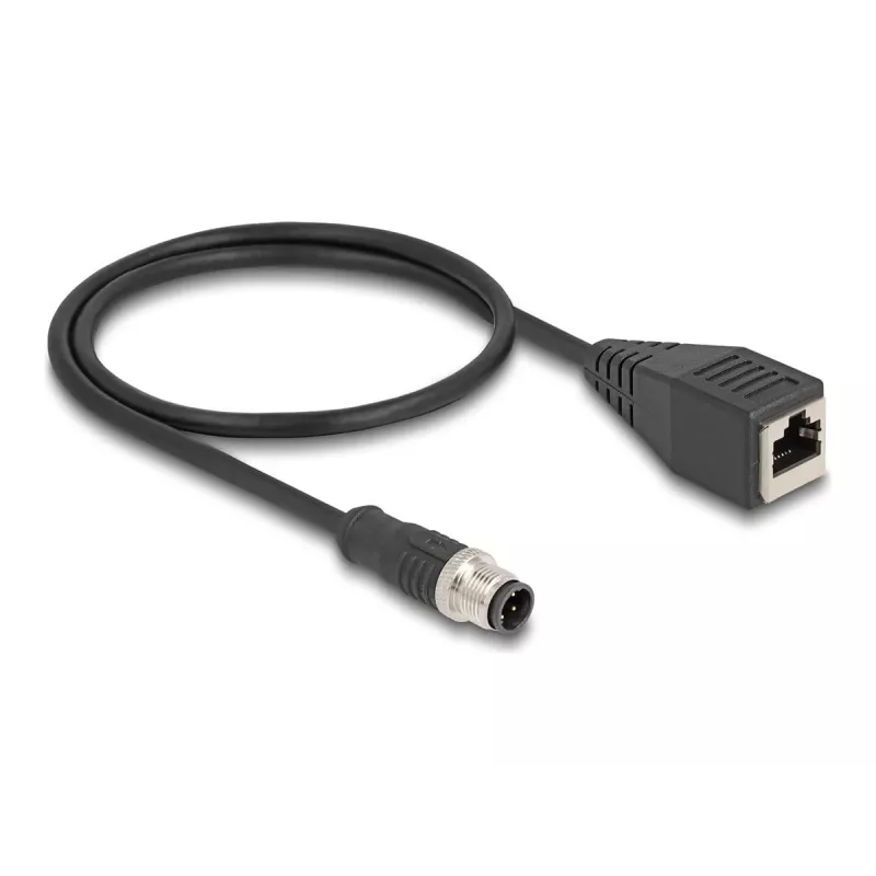 Cavo adattatore DeLOCK M12 codifica D 4 poli maschio a RJ45 femmina 50 cm