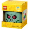 Scatola contenitore Room Copenhagen LEGO testa Skeleton piccola, verde/nero
