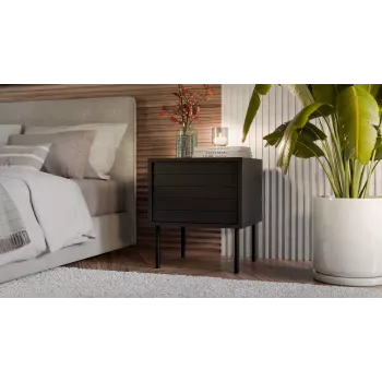 Cama Comodino, 2 pz. CORTINA 45x40x51 nero