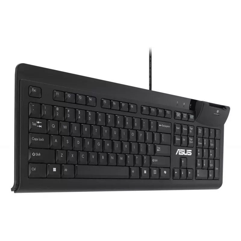 Tastiera cablata full-size ASUS KU100 nera, layout estone, USB Type-A, cavo 2 m
