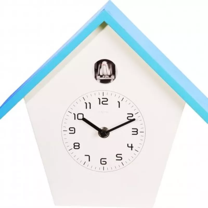 NeXtime orologio 3108bl Birdy, 24,5x25,5x9,8 cm, da parete, blu/bianco