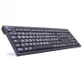Logickeyboard XL Print USB QWERTZ Tedesco Nero