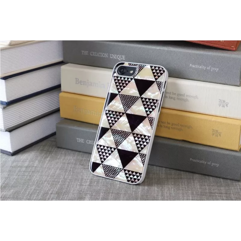 Custodia iKins per Apple iPhone 8/7 – design piramidi bianco