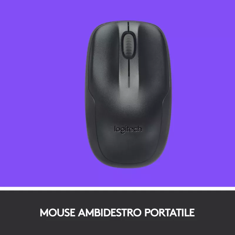 Logitech Wireless Combo MK220 - Set tastiera e mouse - wireless - 2,4 GHz - italiano - grigio scuro (920-003721)