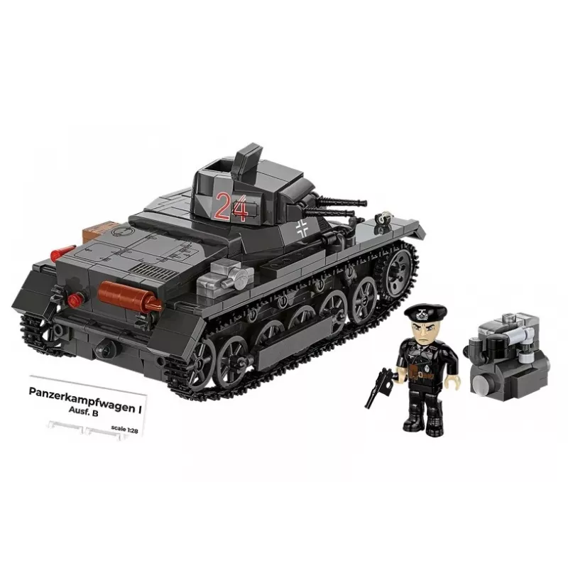 Kit di costruzione Cobi Panzer I Ausf. B – 654 pezzi, modello dettagliato da costruzione