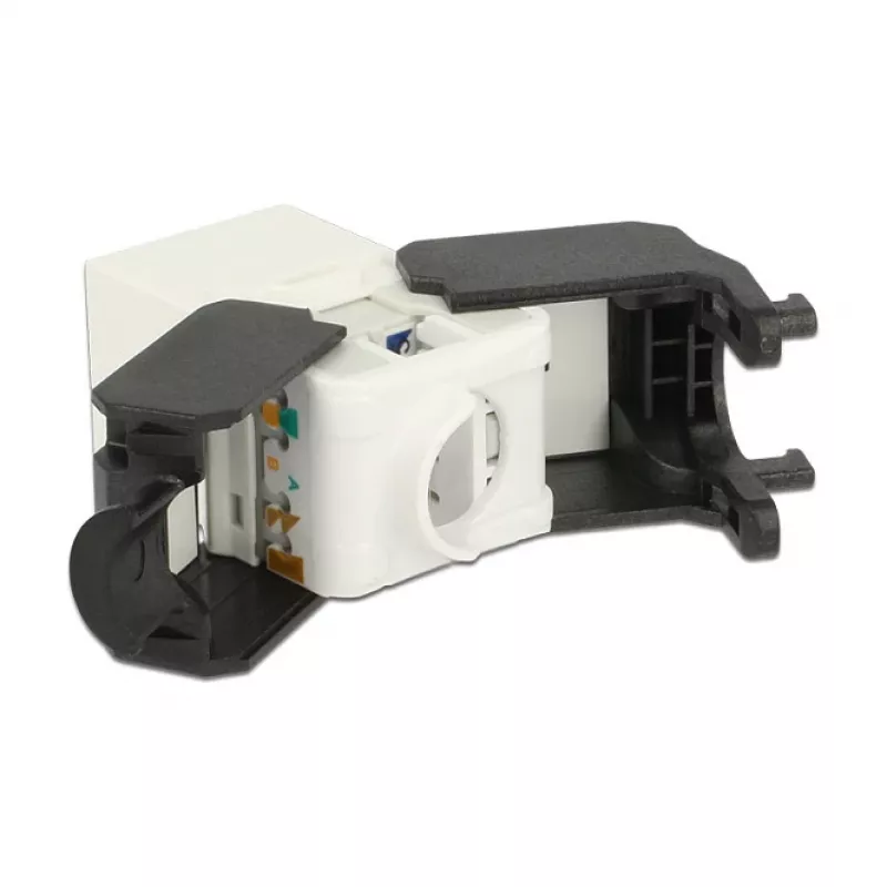 Delock 86266 Modulo Keystone da RJ45 a LSA Cat.6A UTP, bianco