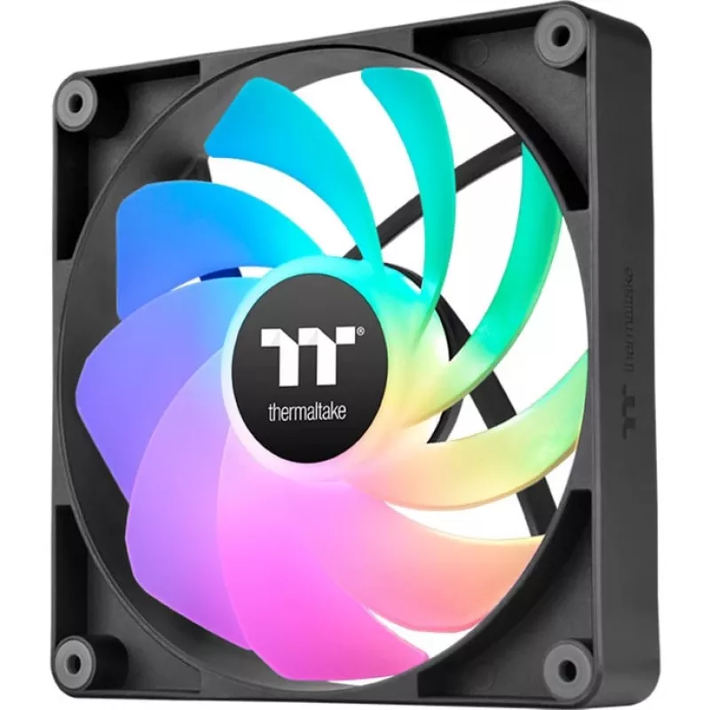 Thermaltake CT120 Reverse ARGB 120mm Ventola per case, confezione da 2, Nero
