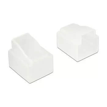 Cappuccio di protezione per connettore femmina DELOCK 64017 per RJ-11 trasparente, polietilene, 13 × 14,4 × 12 mm, confezione da 10
