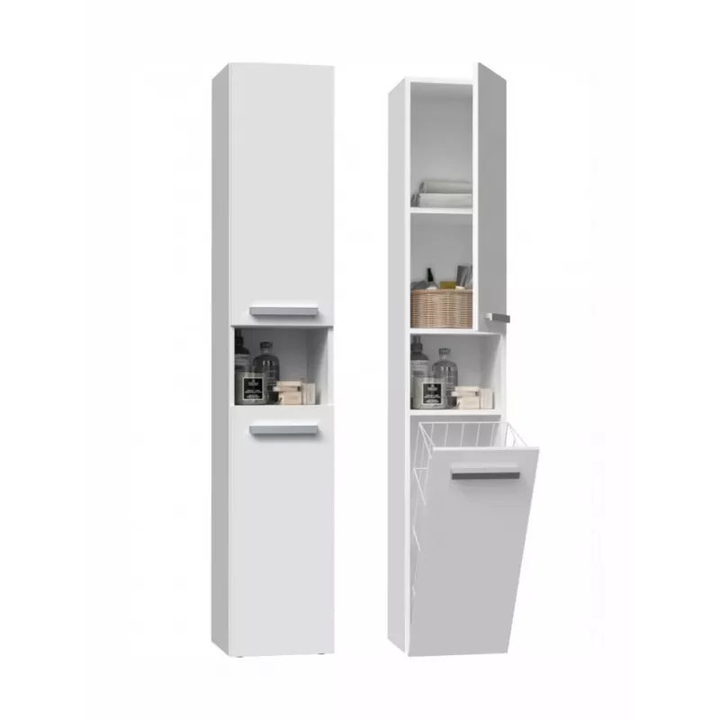 Armadietto bagno NEL III 31x30x174 cm, bianco opaco