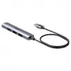 Hub USB Unitek H1208CGY01 — 4 porte USB 3.0 (5 Gbit/s), retrocompatibile con USB 2.0, alluminio