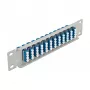 Patch panel fibra ottica DeLOCK 10 pollici 12 porte LC quad blu 1U grigio