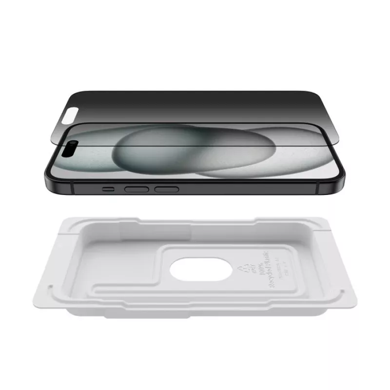 Protezione schermo Belkin ScreenForce per iPhone 16 vetro temperato privacy