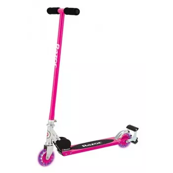 Monopattino classico Razor S Spark Sport per bambino, pieghevole, telaio e pedana in acciaio, 2 ruote, altezza 825 mm, carico max 100 kg, nero/rosa