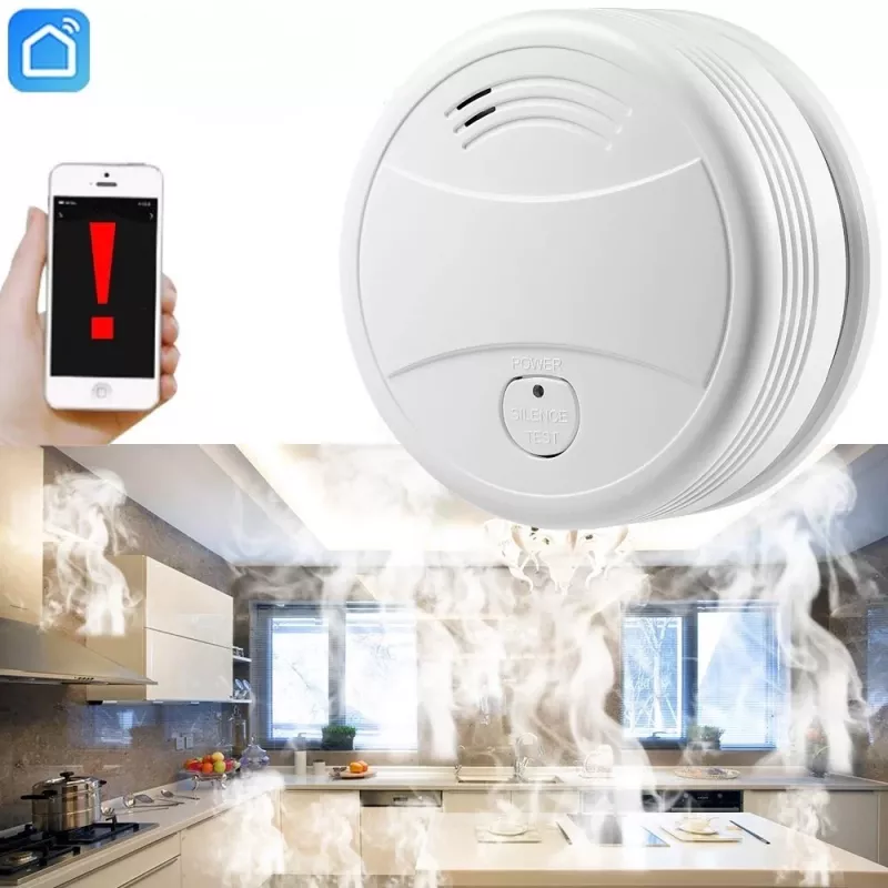 Rilevatore di fumo Spring 0 WLAN fotoelettrico bianco