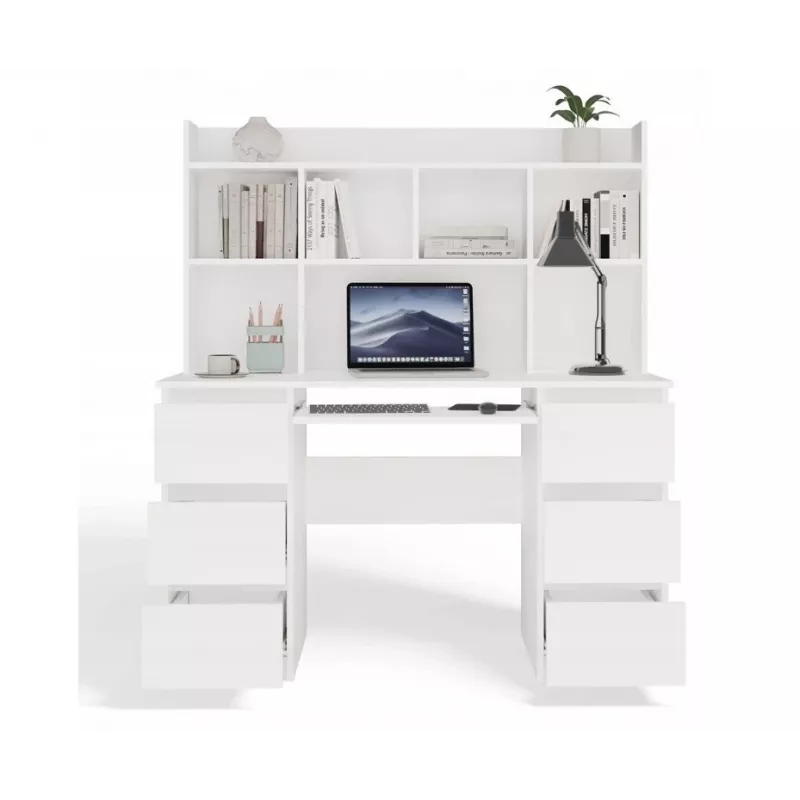 Set scrivania KUBA + elemento di estensione, bianco