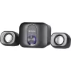 Diffusori desktop 2.1 DEFENDER V13 — 11 W RMS (6 W satelliti, 5 W subwoofer), alimentazione USB, ingresso 3,5 mm, nero