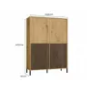 KAMARO 4DK stretto/GŁ rovere ARTISAN VETRINA