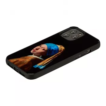 Custodia iKins per Apple iPhone 12 Pro Max con design La ragazza con l'orecchino di perla