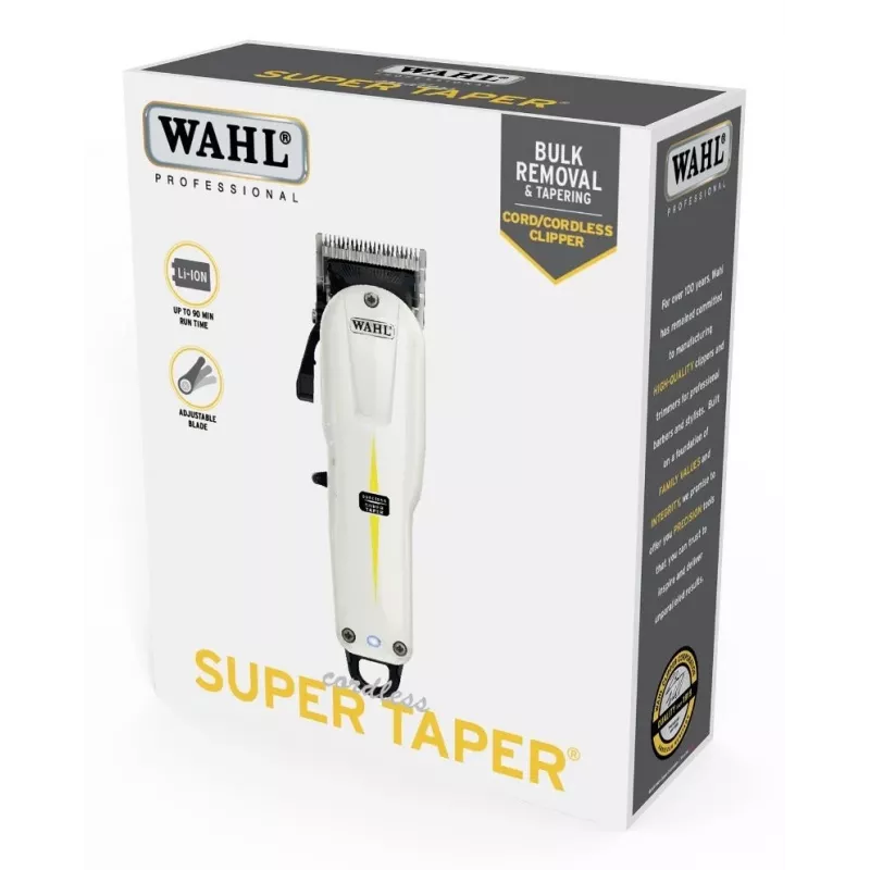 WAHL Cordless Super Taper nero, bianco, ioni di litio (Li-Ion)