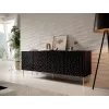 HOLE Cassettiera 190x40,5x74,5 cm nero opaco