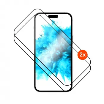 Protezione display in vetro temperato FIXED per Apple iPhone 17 2.5D Full Cover — 2 pezzi, nero