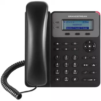 Telefono DECT Grandstream GXP1610 — nero, LCD 132×48 px, cuffie (RJ-9), 1 cornetta, rubrica 500, vivavoce
