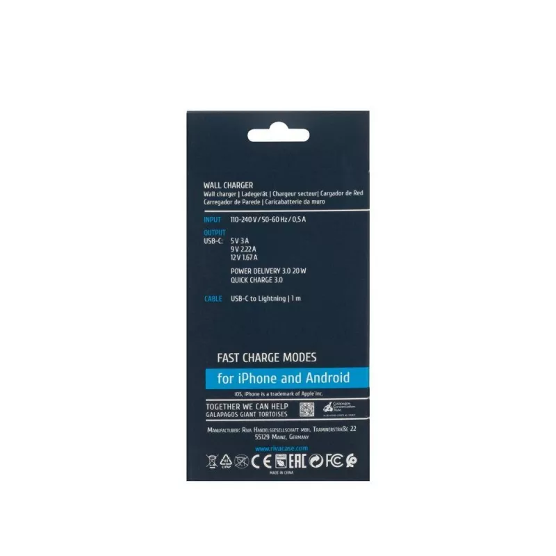 Caricabatterie da parete WALL/WHITE PS4101 WD5 Rivacase