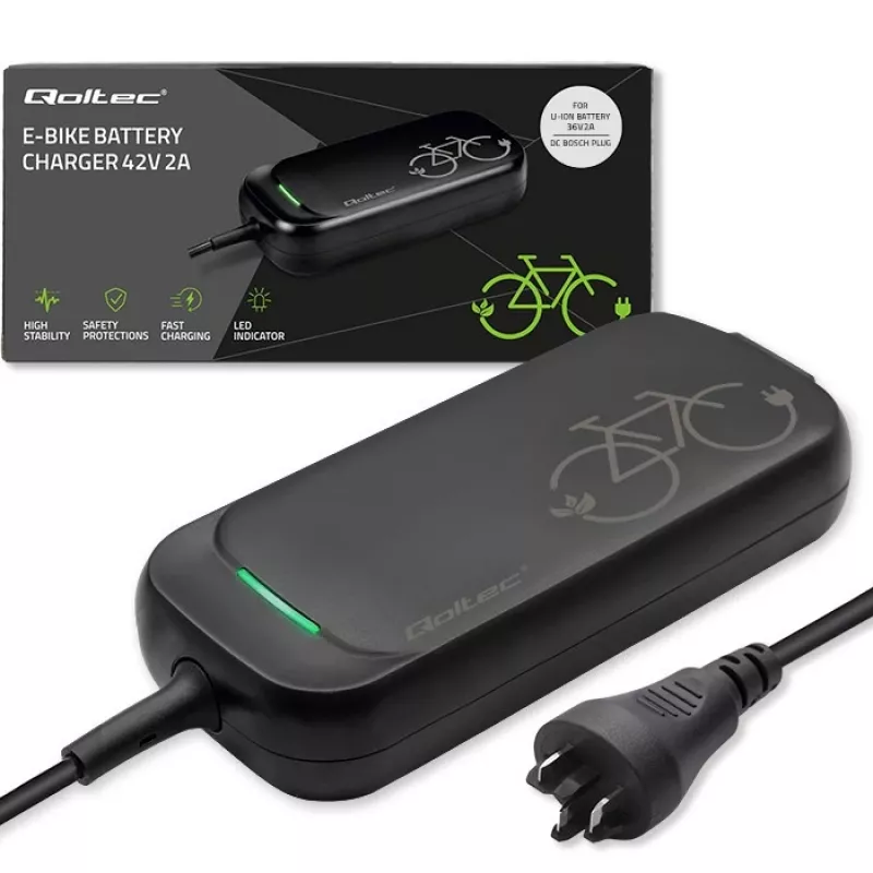 Caricabatterie QOLTEC per e-bike Bosch 50762 36V/42V 2A
