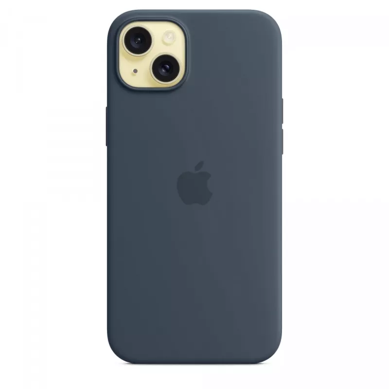 Apple iPhone 15 Plus Silicone Case compatibile MagSafe - Blu tempesta