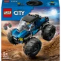 Giocattolo da costruzione LEGO City 60402 Monster Truck blu con ruote grandi, 148 pezzi, 1 minifigure, età 5+