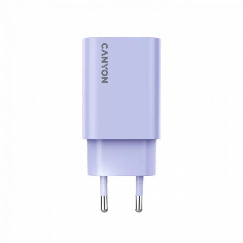 Caricabatterie da parete CANYON OnCharge 30CL, 30W USB-C PD, 1x uscita PD, spina EU, viola
