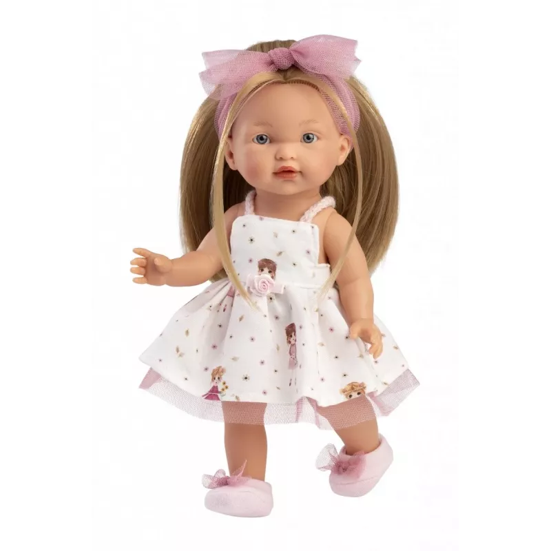 Bambola Llorens Valeria 28 cm – tratti realistici, corpo morbido, testa e arti in vinile