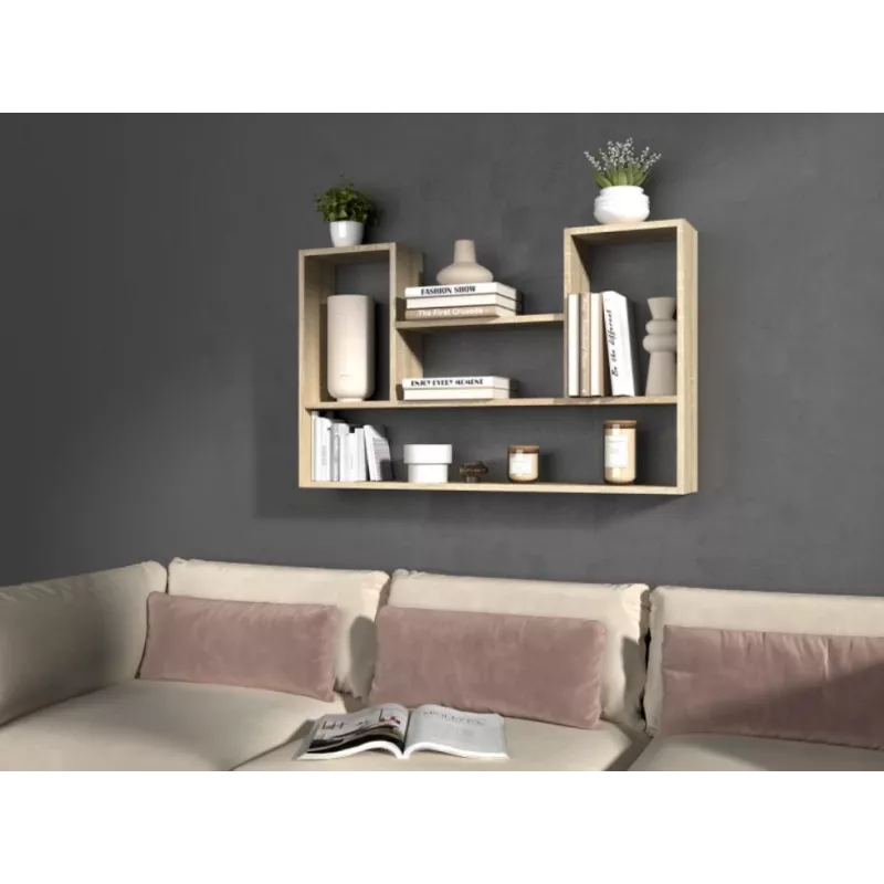 BILBAO 4P mensola pensile 100x16x60 cm rovere sonoma