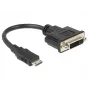 Adattatore per cavo video DeLOCK 65564 0,2 m HDMI tipo C su DVI‑D nero