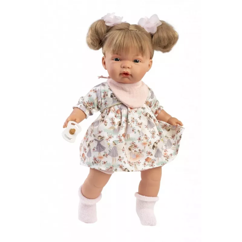 Bambola Llorens Joelle, 38 cm bambola che piange con tratti realistici e corpo morbido
