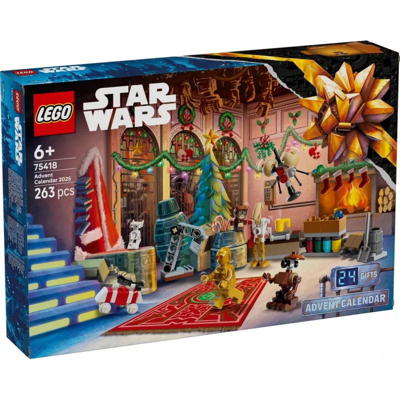Calendario dell'Avvento LEGO Star Wars 2025 — set 75418, minifigure e modelli da costruire a tema natalizio