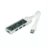 Hub USB 3.2 Gen 1 mobile ROLINE, 4 porte, cavo di collegamento Type-A+C