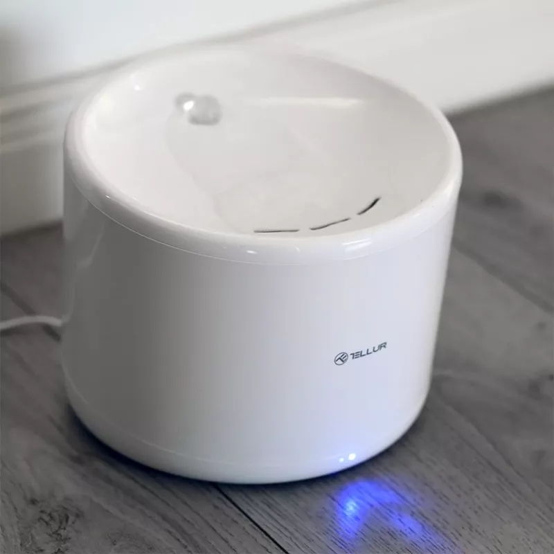 Abbeveratoio per animali Tellur TLL331471 2L bianco – ciotola automatica da 2 litri per gatti e cani di piccola taglia