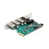DeLOCK scheda PCI Express x1, 3 x USB 5 Gbps Type-A, 1 x Gigabit LAN